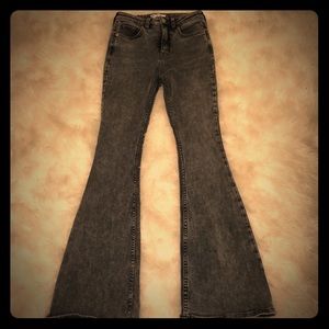 Free people flare legs high waist jeans